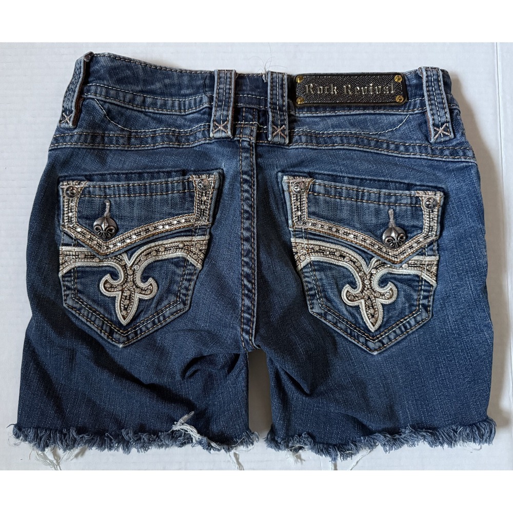 ROCK REVIVAL BARBY - Women's Cut-Off Denim Jean Shorts - 25x5